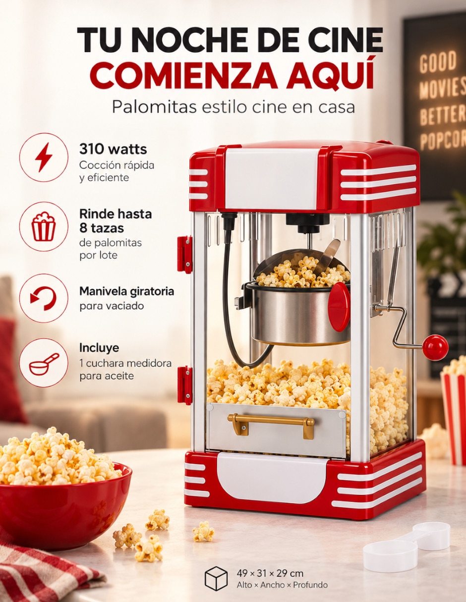 Máquina palomitas Modelo Rojo 3