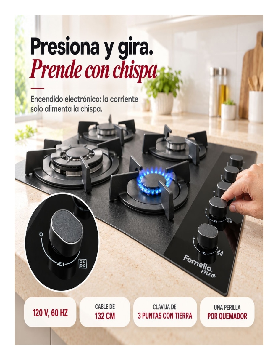 Parrilla eléctrica mkz-parritmp4neg de acero y vidrio