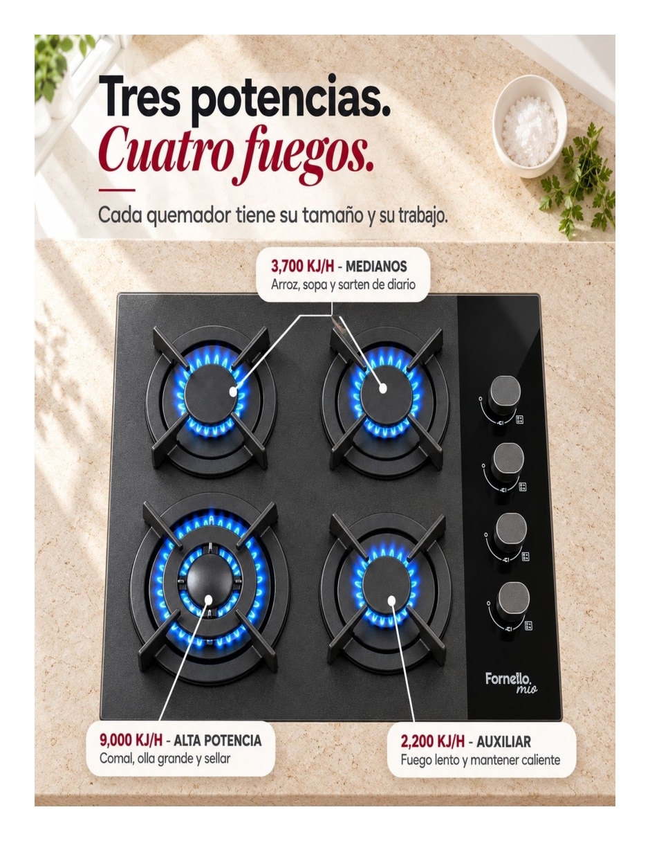 Parrilla eléctrica mkz-parritmp4neg de acero y vidrio 6