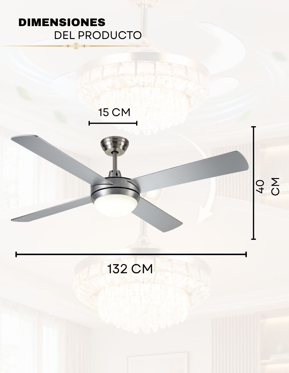 Ventilador de techo Sí velocidades 7