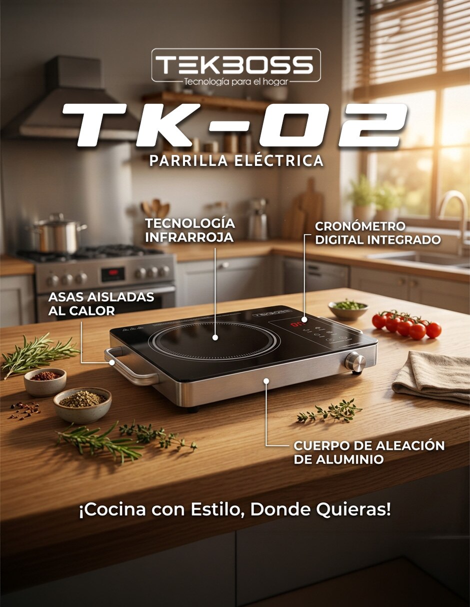 Parrilla eléctrica TK-02 de Vitrocerámica 10