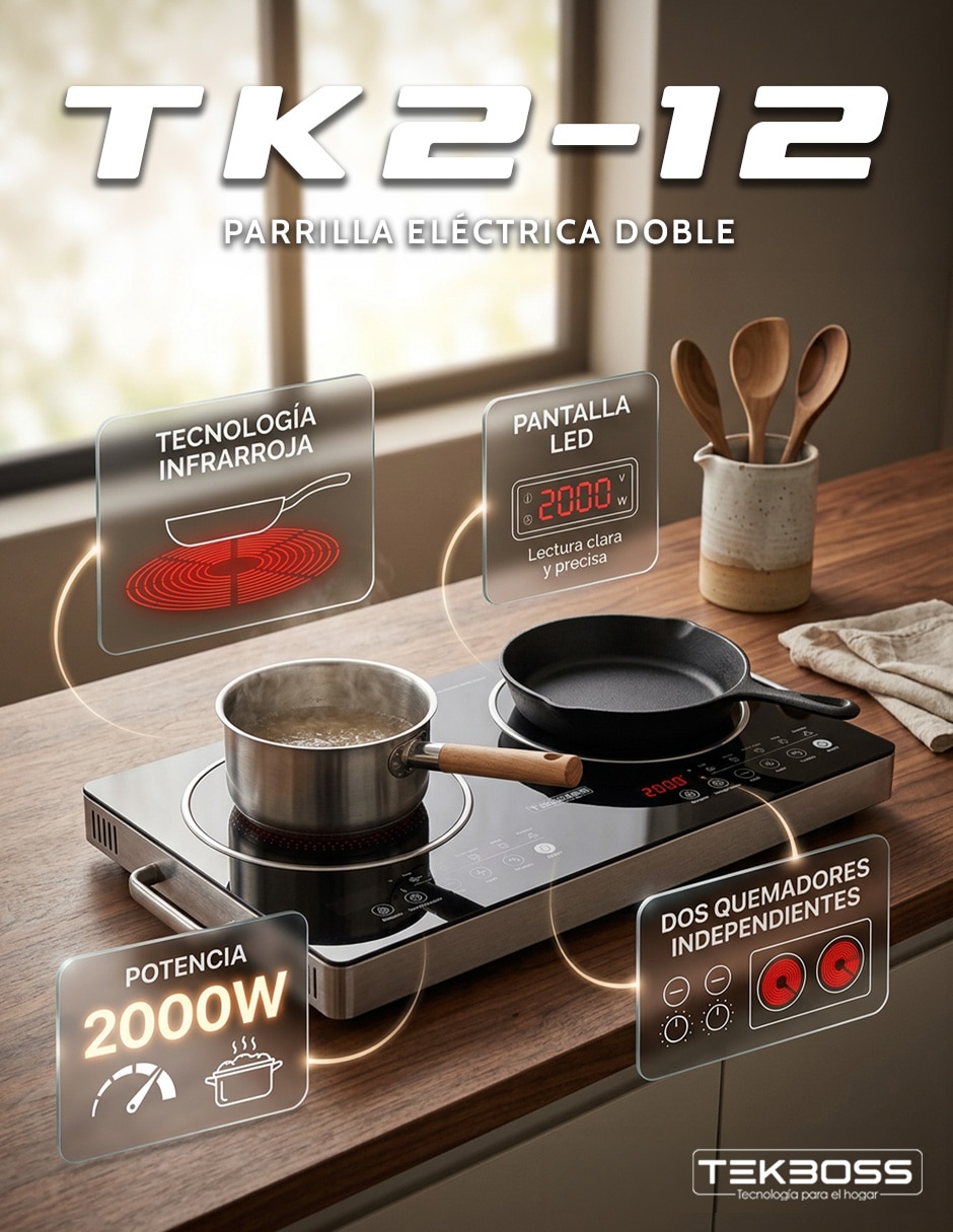 Parrilla eléctrica TK2-12 de Vitrocerámica 4
