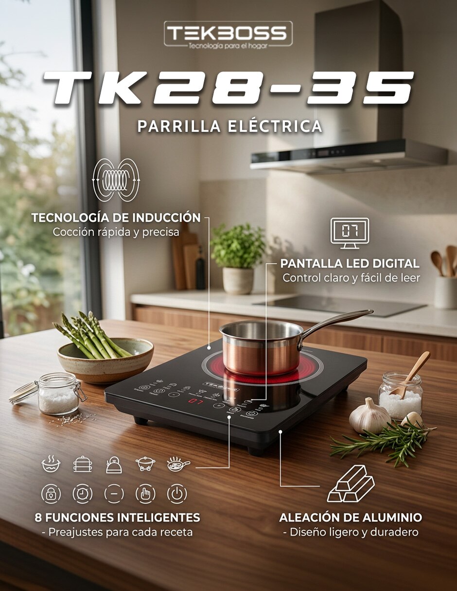 Parrilla de inducción TK28-35 de Vitrocerámica 9