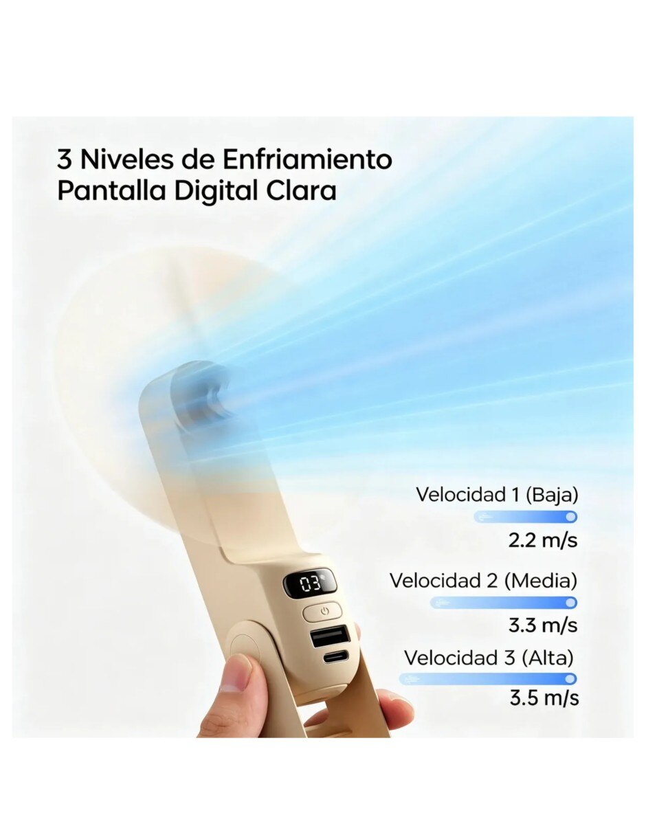 Mini ventilador Sí velocidades 3