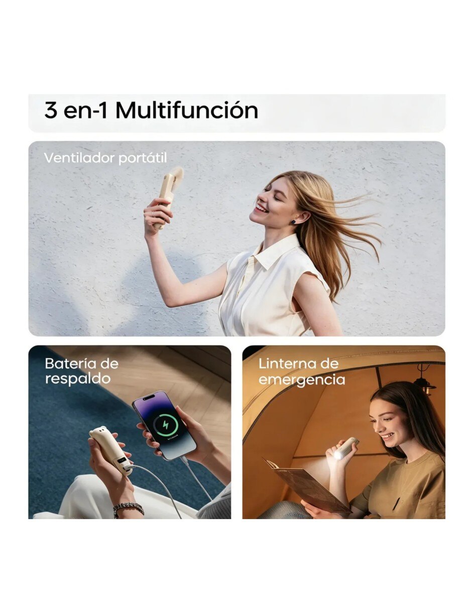 Mini ventilador Sí velocidades 4