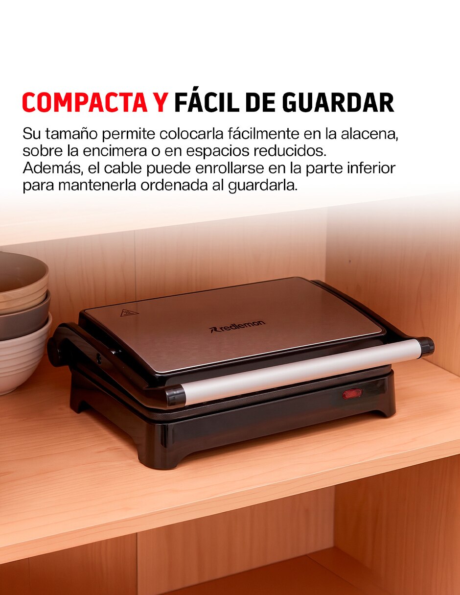 Parrilla eléctrica compacta de aluminio 8