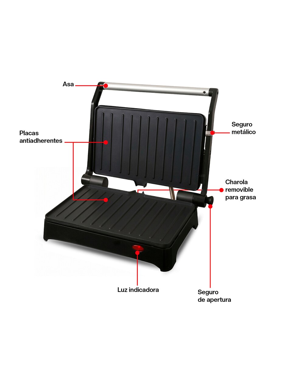 Parrilla eléctrica compacta de aluminio 9