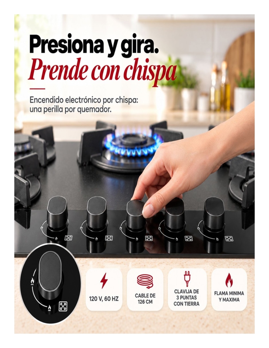 Parrilla eléctrica mkz-grilltmp5neg de acero 4