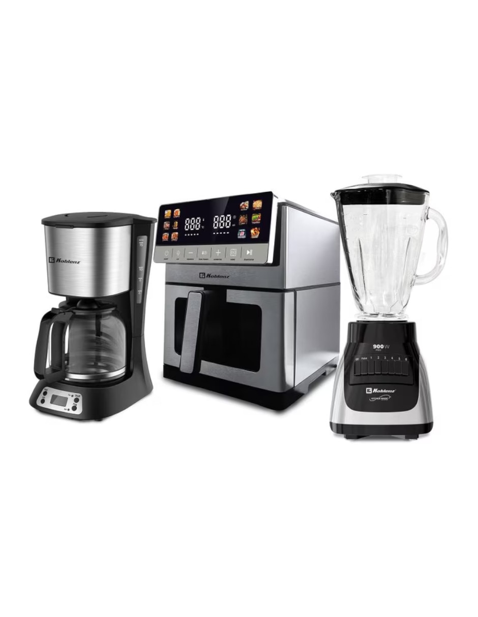 Combo Freidora de Aire + Cafetera + Licuadora 8 L Koblenz Combo Freidora de Aire + Cafetera + Licuadora 8 L Koblenz