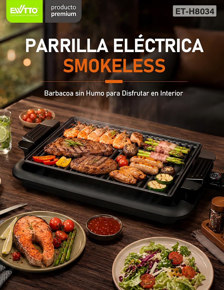 Sartén grill de plástico y metal