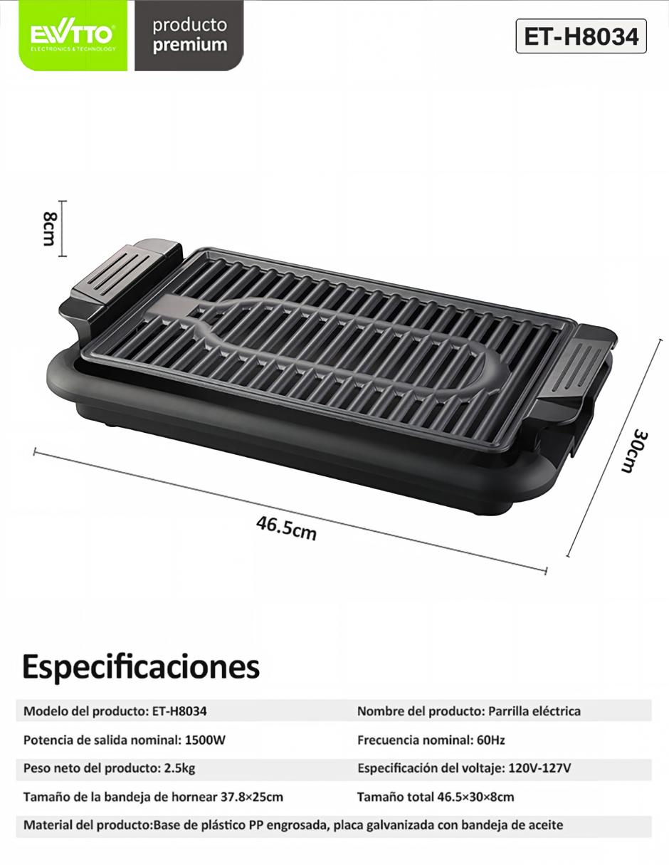 Sartén grill de plástico y metal 8