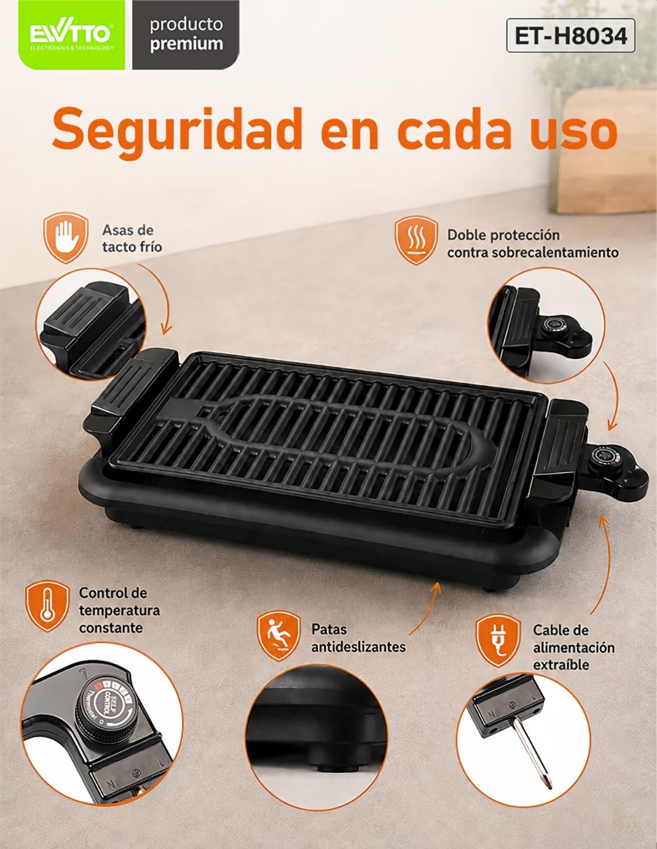 Sartén grill de plástico y metal 5