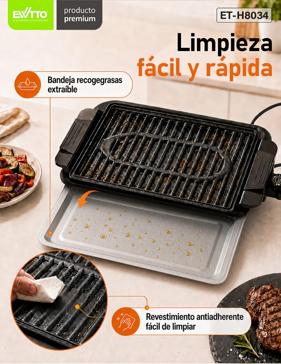 Sartén grill de plástico y metal 6