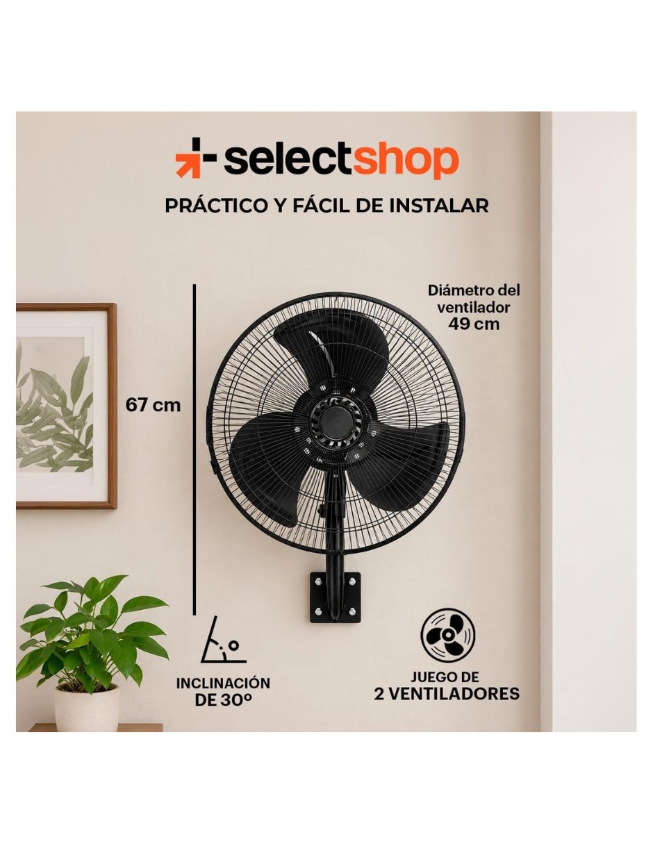 Ventilador de pared 3 velocidades 7