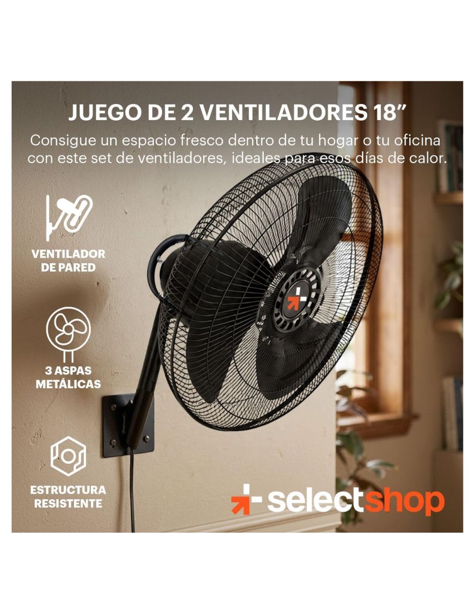 Ventilador de pared 3 velocidades 6