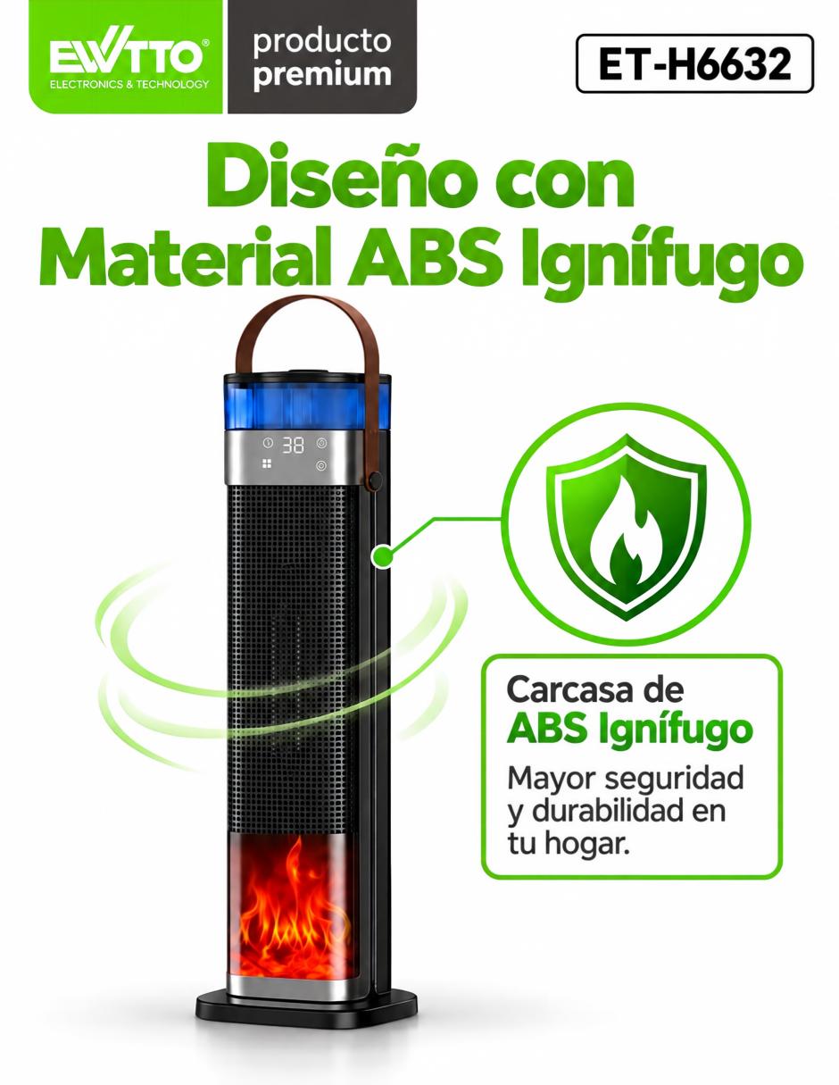 Calefactor torre torre eléctrico de 120 v - 127 v 5