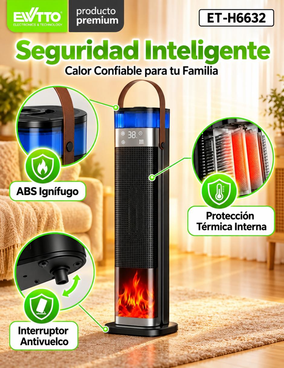 Calefactor torre torre eléctrico de 120 v - 127 v 10