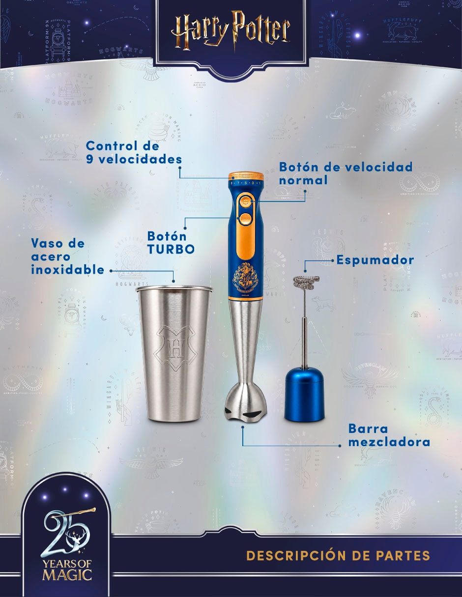 Batidora inmersión 9 velocidades hp-1206 warner 4
