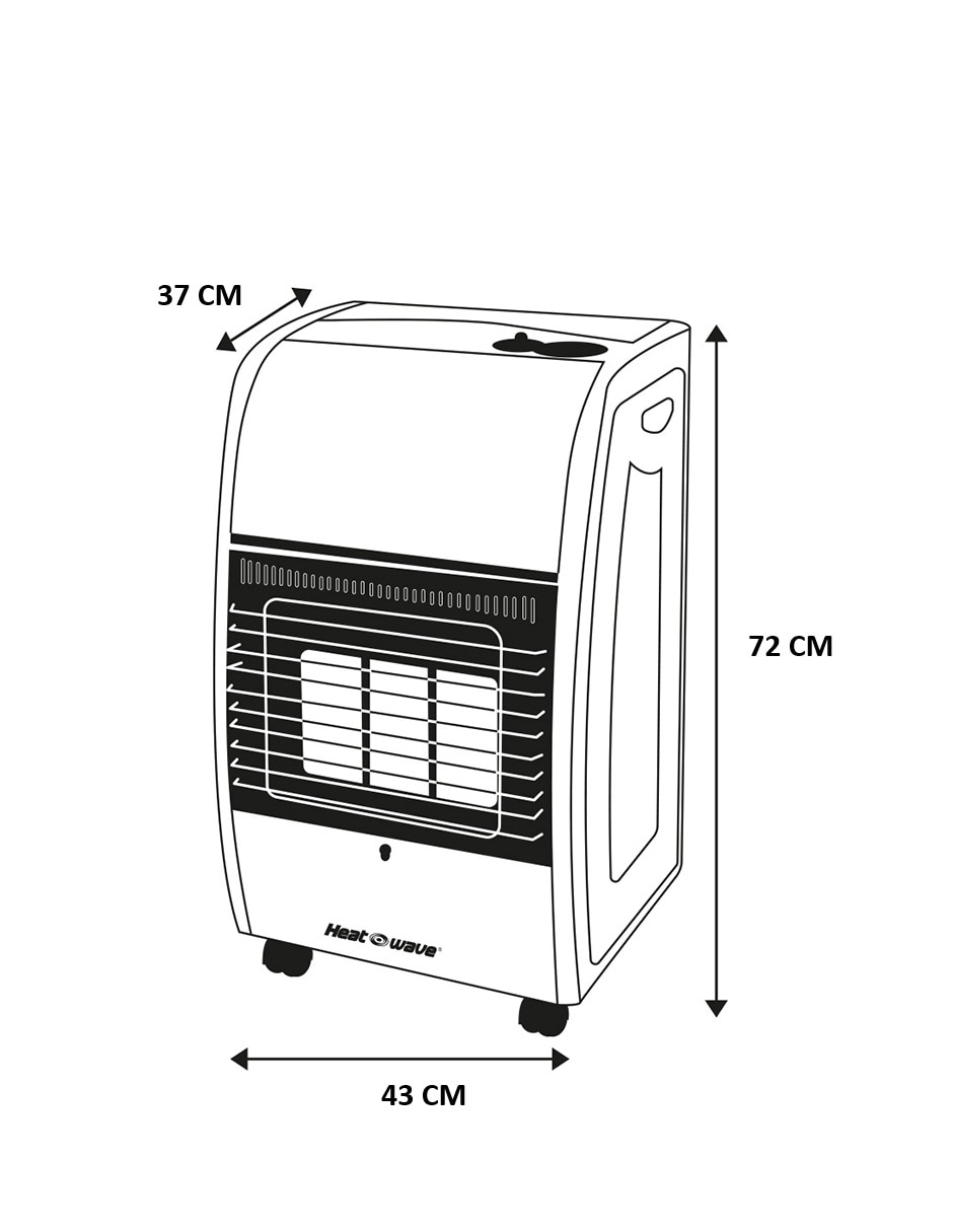Calefactor portátil de gas heat wave 5